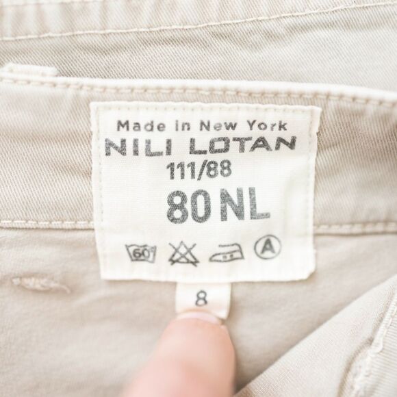 Nili Lotan Cropped French Military Capri Jogger Pant Eggshell Ivory Size 8 - Picture 7 of 10